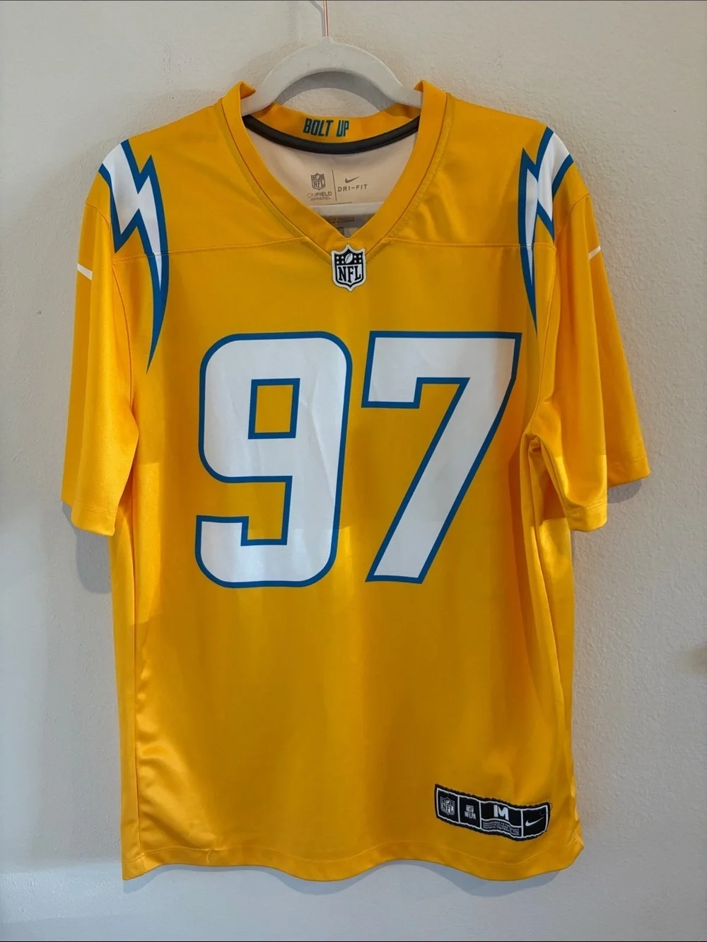Nike Dri-Fit  NFL Jersey Number 97 JOEY BOSA Los Angeles Chargers Football